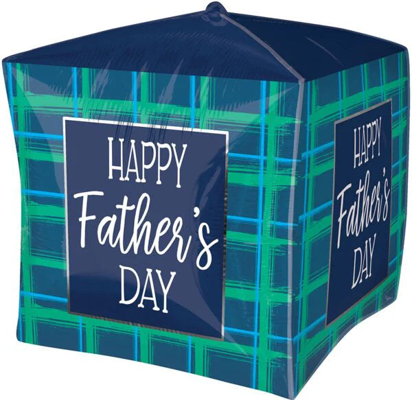 Anagram 15" Happy Father's Day Checks Cubez